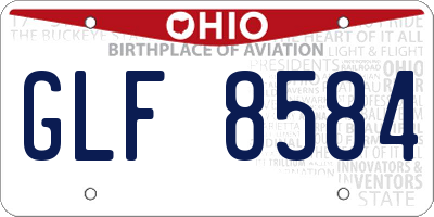 OH license plate GLF8584