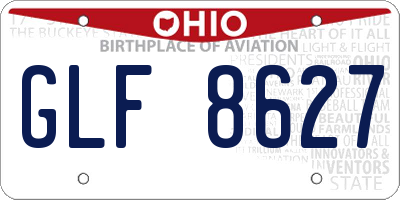 OH license plate GLF8627