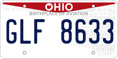 OH license plate GLF8633