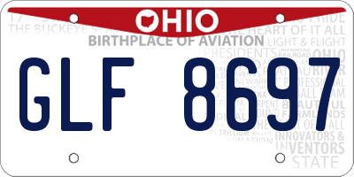 OH license plate GLF8697