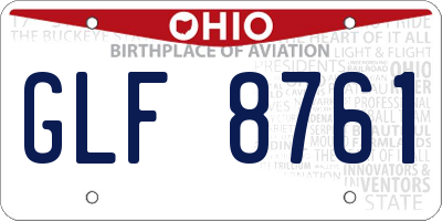 OH license plate GLF8761