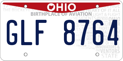 OH license plate GLF8764