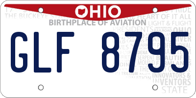 OH license plate GLF8795