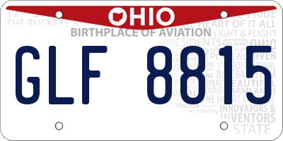 OH license plate GLF8815