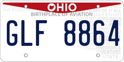 OH license plate GLF8864