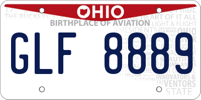 OH license plate GLF8889