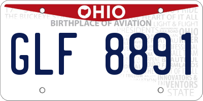 OH license plate GLF8891