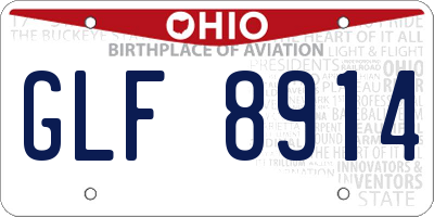 OH license plate GLF8914