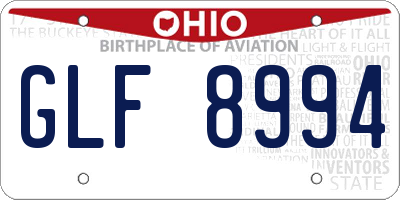 OH license plate GLF8994