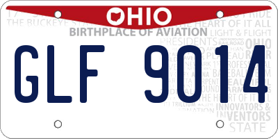 OH license plate GLF9014
