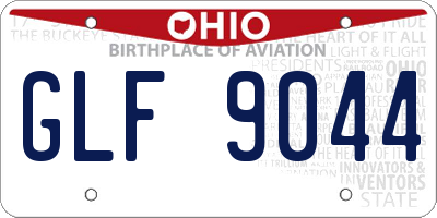 OH license plate GLF9044
