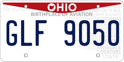 OH license plate GLF9050