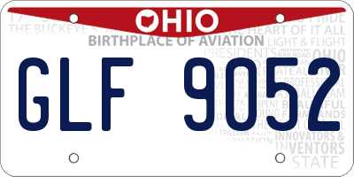 OH license plate GLF9052