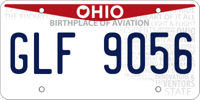 OH license plate GLF9056