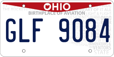OH license plate GLF9084