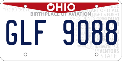 OH license plate GLF9088