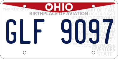 OH license plate GLF9097