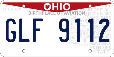 OH license plate GLF9112