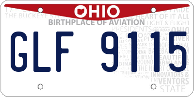 OH license plate GLF9115