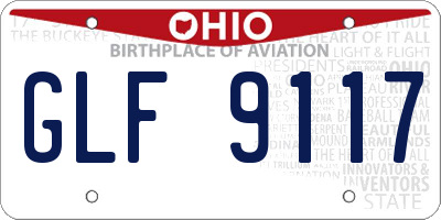 OH license plate GLF9117