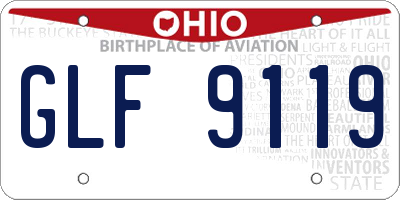 OH license plate GLF9119