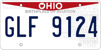 OH license plate GLF9124