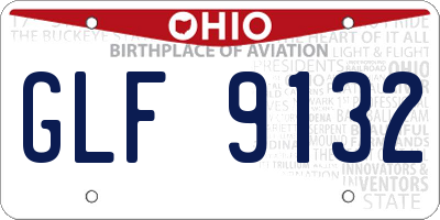 OH license plate GLF9132