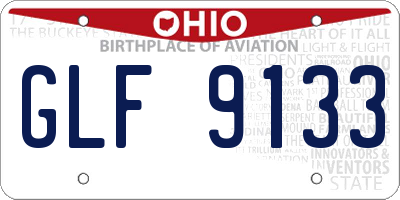 OH license plate GLF9133