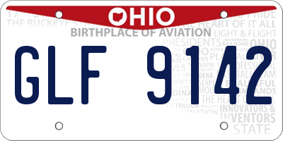 OH license plate GLF9142