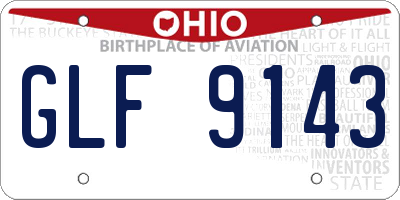 OH license plate GLF9143