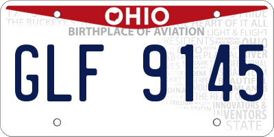 OH license plate GLF9145