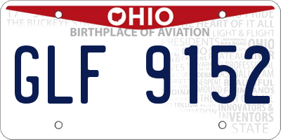OH license plate GLF9152