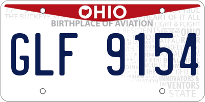 OH license plate GLF9154