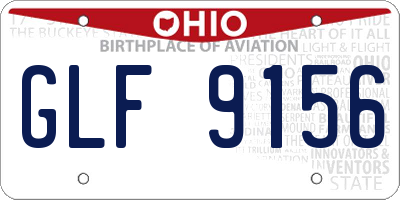 OH license plate GLF9156