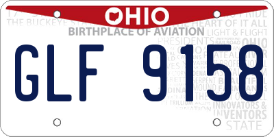 OH license plate GLF9158