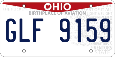 OH license plate GLF9159