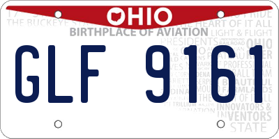 OH license plate GLF9161