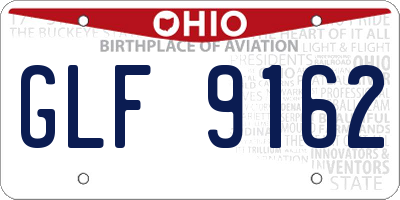 OH license plate GLF9162