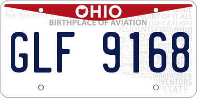 OH license plate GLF9168