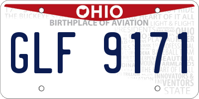 OH license plate GLF9171