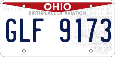 OH license plate GLF9173