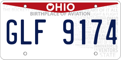 OH license plate GLF9174