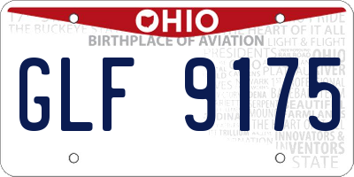OH license plate GLF9175