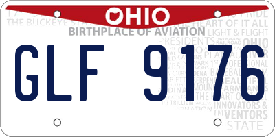 OH license plate GLF9176