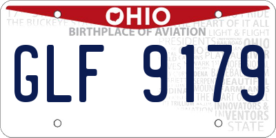 OH license plate GLF9179