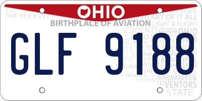 OH license plate GLF9188