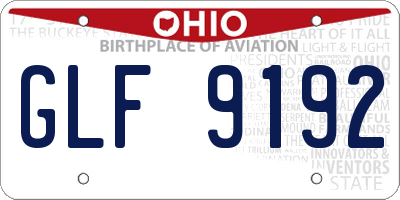 OH license plate GLF9192