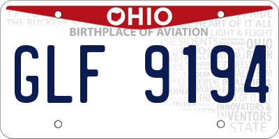 OH license plate GLF9194