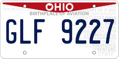OH license plate GLF9227