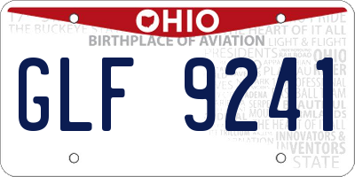 OH license plate GLF9241